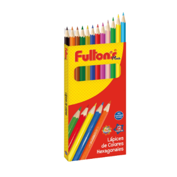 Lapices de color Hexagonal 12 colores Fultons