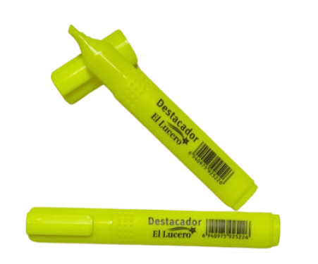 Destacador delgado amarillo Lucero