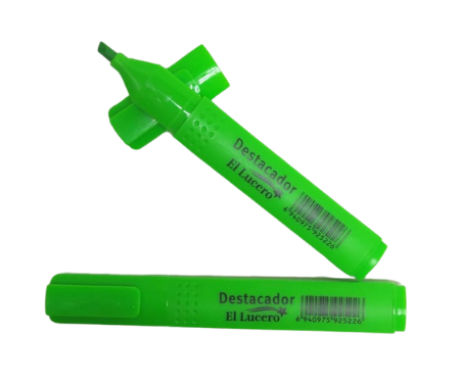 Destacador delgado verde Lucero