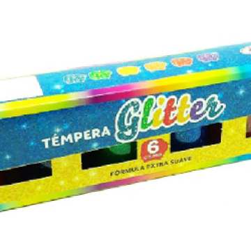 Tempera Glitter 6 colores Artel