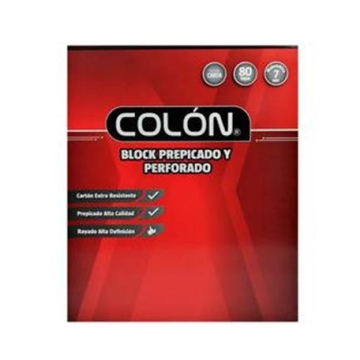 Block prepicado Carta Colon