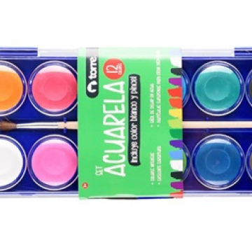 Acuarela 12 colores Torre