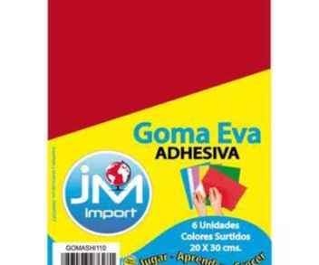 Goma eva lisa adhesiva 20x30 6un