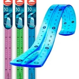 Regla plástica flexible 30 cm
